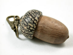 LV-3165  Cork Oak & Betelnut Acorn Box, Pill Holder, Compartment Pendant-SCREW CAP