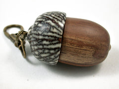 LV-3109 Mt. Mahogany & Betelnut Acorn Box, Pill Holder, Compartment Pendant-SCREW CAP
