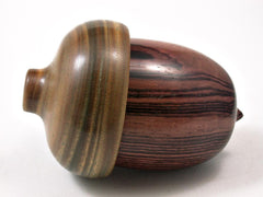 LV-2823 Camatillo Rosewood & Verawood Acorn Jewelry, Ring Box, Pill Box-SCREW CAP