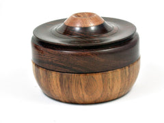 LV-2656 True Lignum Vitae & Desert Ironwood Threaded Trinket, Pill, Jewelry Box--SCREW CAP
