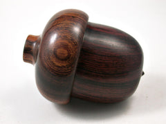 LV-3136 Cocobolo & Ironwood Acorn Pill Box, Jewelry, Engagement Ring Box-SCREW CAP