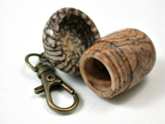 LV-3064 Olive Burl & Betelnut Acorn Box, Pill Holder, Compartment Pendant-SCREW CAP