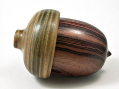 LV-2823 Camatillo Rosewood & Verawood Acorn Jewelry, Ring Box, Pill Box-SCREW CAP