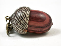 LV-2696 Acorn Pendant Box, Charm, Pill Holder from Masur Birch & Betelnut-SCREW CAP