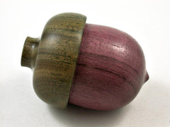 LV-2599 Purpleheart & Verawood Acorn Trinket Box, Keepsakes, Jewelry Box-SCREW CAP