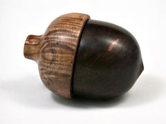 LV-2651 Milo Burl & Curly Koa Wooden Acorn Jewelry Box, Pill Box, Trinket Box-SCREW CAP