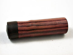 LV-2616 Tulipwood & Brown Ebony Slim Pill Box, Toothpick Holder, Needle Case-SCREW CAP