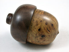 LV-2899 Wooden Acorn Jewelry, Ring Box, Pill Box from Redbud Burl & Black Walnut-SCREW CAP