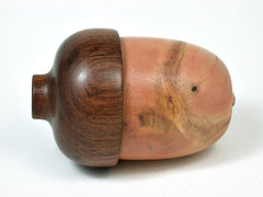 LV-2939 Aromatic Wooden Acorn Jewelry, Ring Box, Pill Box from Bristlecone Pine & Tamboti-SCREW CAP