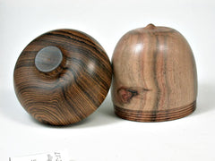 LV-2900 Wooden Acorn Jewelry, Ring Box, Pill Box Carob & Bocote-SCREW CAP