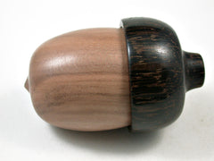 LV-3129 Eastern Dogwood & Black Palm Acorn Pill Box, Jewelry, Engagement Ring Box-SCREW CAP
