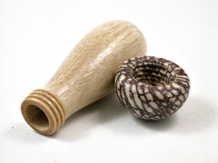 LV-3150 Persimmon & Betel Nut Mushroom Box, Pill Holder-THREADED