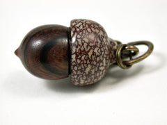 Reserved for Meryl: LV-3071 Desert Ironwood & Betelnut Acorn Box, Pill Holder, Compartment Pendant-SCREW CAP