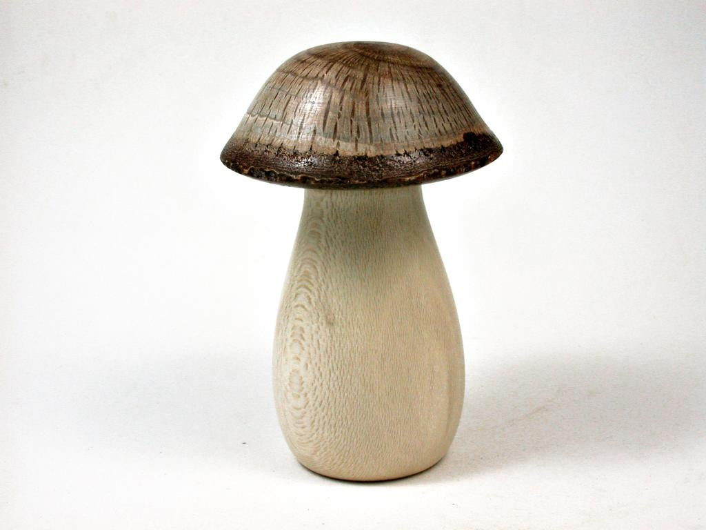 LV-2952 Holly & Live Oak Wooden Mushroom Trinket Box, Pill, Jewelry Box-THREADED