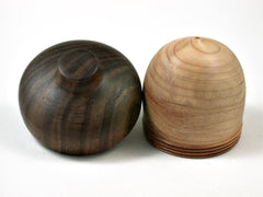 LV-2672 Port Orford Cedar & Kou Acorn Jewelry, Ring Box, Pill Box-SCREW CAP