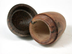 LV-2752 Hawaiian Sandalwood & Coconut Palm Acorn Jewelry Box, Pill Box, Trinket Box-SCREW CAP