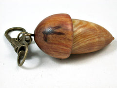 LV-2715 Ponderosa Burl & Malaysian Raja Kayu Acorn Pendant Box, Secret Compartment-SCREW CAP
