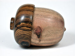 LV-2900 Wooden Acorn Jewelry, Ring Box, Pill Box Carob & Bocote-SCREW CAP