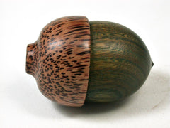 LV-2746 Verawood & Red Palm Acorn Jewelry, Ring Box, Pill Box-SCREW CAP