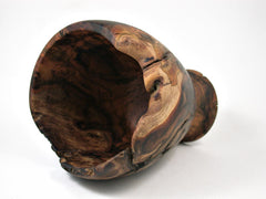 LV-3137 Chittum Wood Turned Pedestal Vessel, Footed Vase, Wooden Bowl