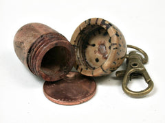 LV-2938 Acorn Pendant Box, Compartment Jewelry from Papaturro Burl & Palm Nut-SCREW CAP