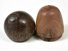 LV-2752 Hawaiian Sandalwood & Coconut Palm Acorn Jewelry Box, Pill Box, Trinket Box-SCREW CAP