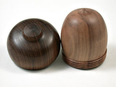 LV-3130 Dogwood & Tamboti Acorn Pill Box, Jewelry, Engagement Ring Box-SCREW CAP