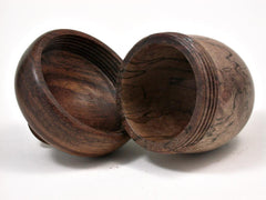 LV-2655 Papaturro Burl & Rosewood Acorn Jewelry, Pill , Trinket Box-SCREW CAP
