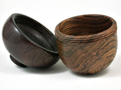 LV-2886 Bocote & Burmese Blackwood Acorn Jewelry Box, Pill Box, Trinket Box-SCREW CAP