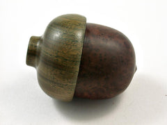 LV-2592 Manzanita Burl & Verawood Acorn Jewelry, Ring Box, Pill Box-SCREW CAP