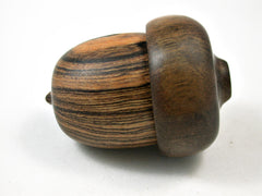 LV-3139  Bocote & Greenheart  Acorn Pill Box, Jewelry, Engagement Ring Box-SCREW CAP