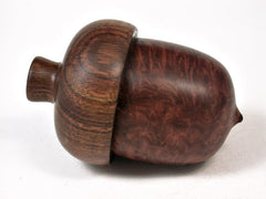 LV-2728 Red Mallee Burl & Chechen Acorn Jewelry, Ring Box, Pill Box-SCREW CAP