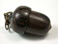 LV-3067 Desert Ironwood & Black Palm Acorn Box, Pill Holder, Compartment Pendant-SCREW CAP