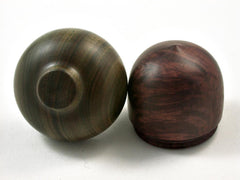 LV-2592 Manzanita Burl & Verawood Acorn Jewelry, Ring Box, Pill Box-SCREW CAP