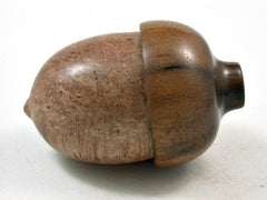 LV-2760 Satinwood Burl & Greenheart Acorn Jewelry Box, Pill Box, Trinket Box-SCREW CAP