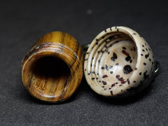 LV-1097 American Smoketree & Palm Nut Acorn Box, Keychain, Pill Fob, Pendant-SCREW CAP