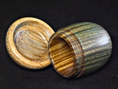 LV-1199 Verawood & Royal Palm Wooden Acorn Trinket Box, Keepsakes, Jewelry Box-SCREW CAP