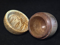 LV-1196 Sandalwood & Royal Palm Wooden Acorn Trinket Box, Keepsakes, Jewelry Box-SCREW CAP