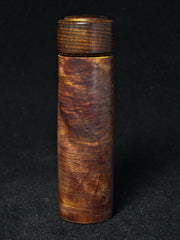 LV-1224 Red Cedar Burl & Cocobolo Pill Box, Snuff Box, Toothpick Holder, Needle Case-SCREW CAP