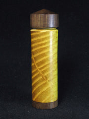 LV-1234 Osage Orange & Cocuswood Pill Box, Snuff Box, Toothpick Holder, Needle Case-SCREW CAP