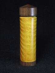 LV-1234 Osage Orange & Cocuswood Pill Box, Snuff Box, Toothpick Holder, Needle Case-SCREW CAP