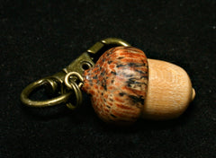 LV-1252 Sandalwood & Hala Acorn Box, Keychain/Bag Charm, Cremation Jewelry-SCREW CAP