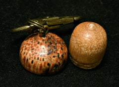 LV-1252 Sandalwood & Hala Acorn Box, Keychain/Bag Charm, Cremation Jewelry-SCREW CAP