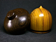 LV-1286 Putumuju & Panga Panga Hand Turned Acorn Trinket Box, Keepsakes, Jewelry Box-SCREW CAP