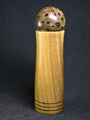 LV-700 Green Poplar & Raphia Palm Nut Slim Pill Box, Snuff Box, Toothpick Holder, Needle Case-SCREW CAP