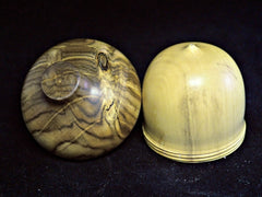 LV-1220 French Boxwood & Pistachio Acorn Trinket Box, Keepsakes, Jewelry Box-SCREW CAP
