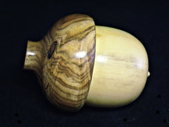 LV-1220 French Boxwood & Pistachio Acorn Trinket Box, Keepsakes, Jewelry Box-SCREW CAP