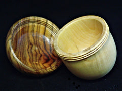 LV-1220 French Boxwood & Pistachio Acorn Trinket Box, Keepsakes, Jewelry Box-SCREW CAP