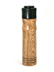 LV-1396 Indian Banyan & Mun Ebony Slim Pill Box, Snuff Box, Toothpick Holder, Needle Case-SCREW CAP