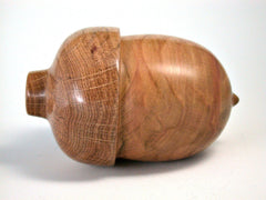 LV-1406 Yoshino Cherry & Scarlet Oak Hand Turned Wooden Acorn Trinket Box, Keepsakes, Jewelry Box-SCREW CAP